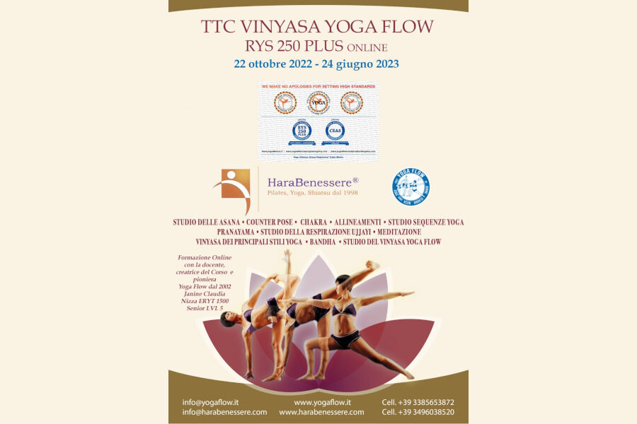 TTC Vinyasa Yoga Flow RYS 250 PLUS ONLINE 2022/23